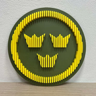 Swedish Air Force Layered – Logo 3 vương miện dạng layered