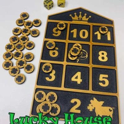 Trò LUCKY HOUSE (Glückshaus Würfelspiel) - Game Xúc Xắc