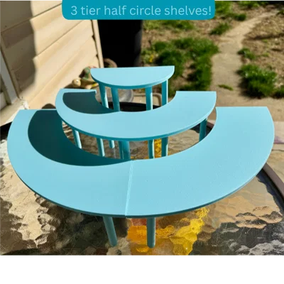 Kệ trưng bày nửa hình tròn 3 tầng (Display Stand Half Circles)