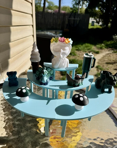 Kệ trưng bày nửa hình tròn 3 tầng (Display Stand Half Circles) - Image 2