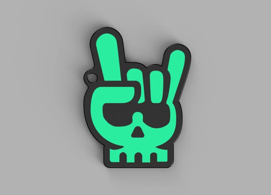 Móc khóa đầu lâu Skull Keychain v.2 in 3D cực ngầu - Image 1