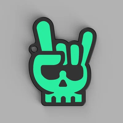 Móc khóa đầu lâu Skull Keychain v.2 in 3D cực ngầu