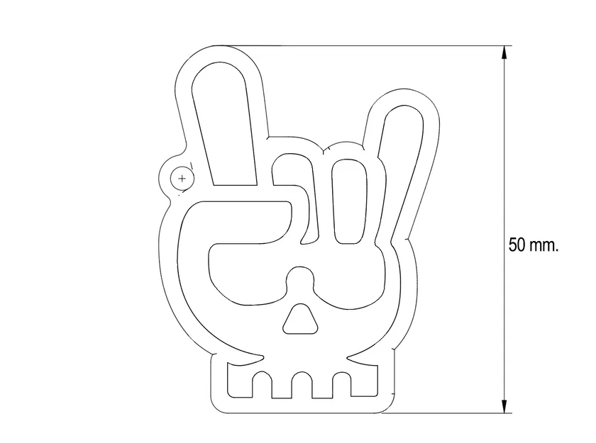 Móc khóa đầu lâu Skull Keychain v.2 in 3D cực ngầu - Image 3