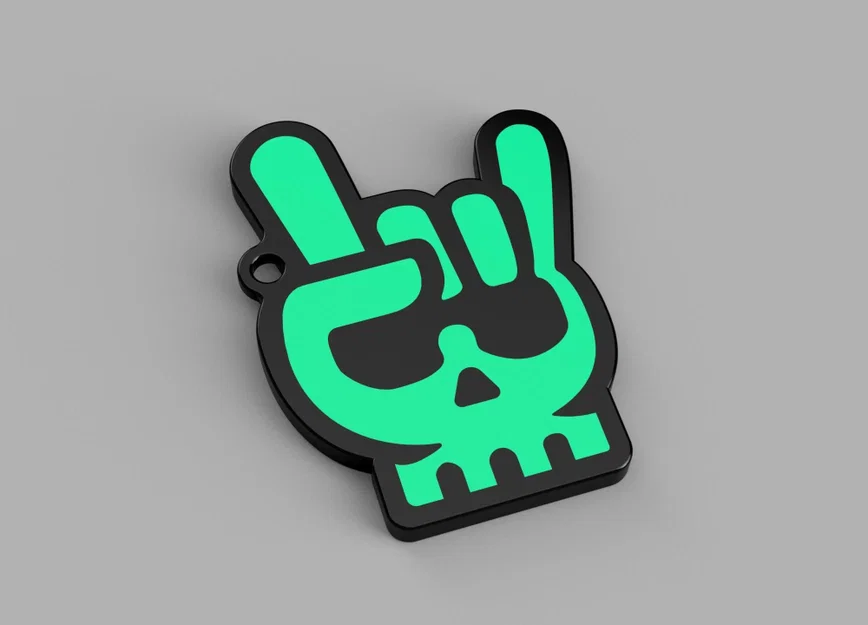 Móc khóa đầu lâu Skull Keychain v.2 in 3D cực ngầu - Image 5