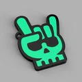 Móc khóa đầu lâu Skull Keychain v.2 in 3D cực ngầu - Thumbnail 5