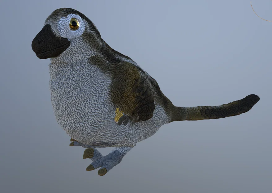 Mô hình 3D Utahraptor con - Utahraptor Chick cực dễ thương - Image 2