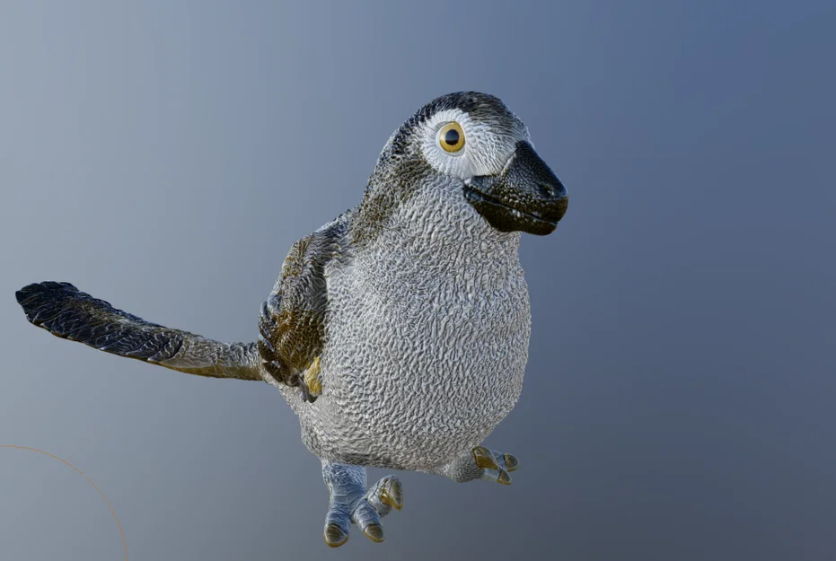 Mô hình 3D Utahraptor con - Utahraptor Chick cực dễ thương - Image 3