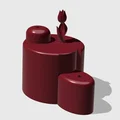 Chân nến hữu cơ thiết kế 2 lỗ độc đáo - File in 3D trang trí - Thumbnail 1