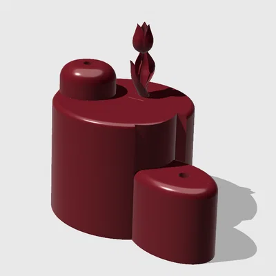 Chân nến hữu cơ thiết kế 2 lỗ độc đáo - File in 3D trang trí