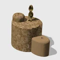Chân nến hữu cơ thiết kế 2 lỗ độc đáo - File in 3D trang trí - Thumbnail 2