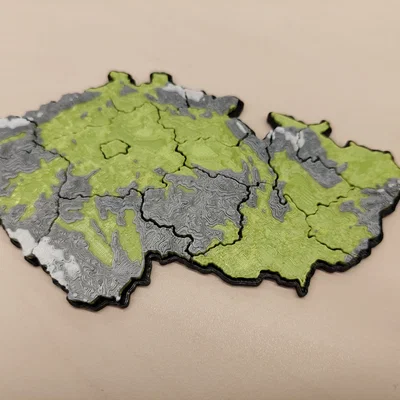 Mô hình bản đồ Puzzle Cộng hòa Séc 3D có địa hình nổi cực đẹp