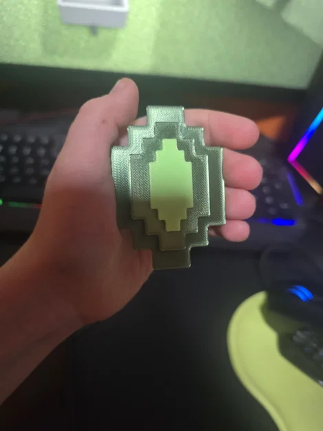 Mô hình Ngọc lục bảo Minecraft (Minecraft Emerald) in 3D chi tiết - Image 1