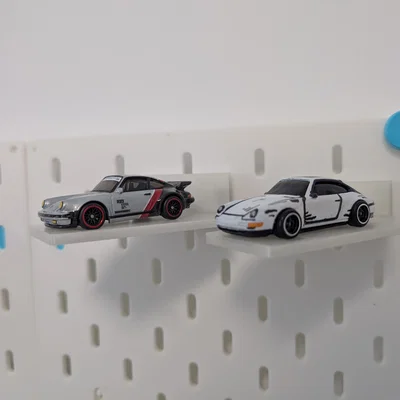 Giá đỡ trưng bày xe mô hình Hot Wheels cho bảng Ikea Skadis