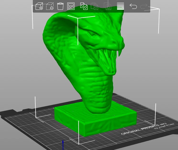 Mô hình tượng rắn hổ mang (Cobra Bust) in 3D sắc nét độc đáo - Image 2