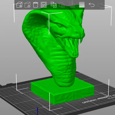 Mô hình tượng rắn hổ mang (Cobra Bust) in 3D sắc nét độc đáo