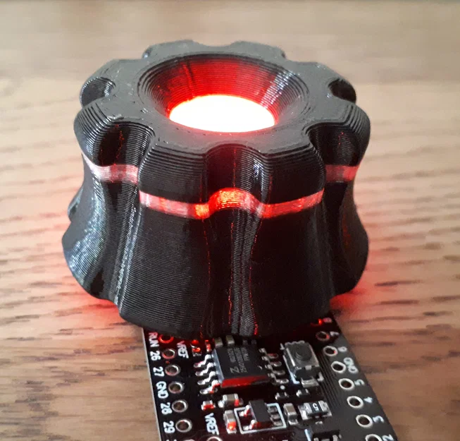 Núm vặn chiết áp (potentiometer knob) 6mm tích hợp đèn LED sang trọng - Image 1