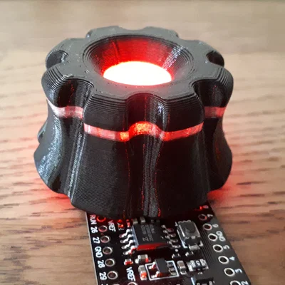 Núm vặn chiết áp (potentiometer knob) 6mm tích hợp đèn LED sang trọng
