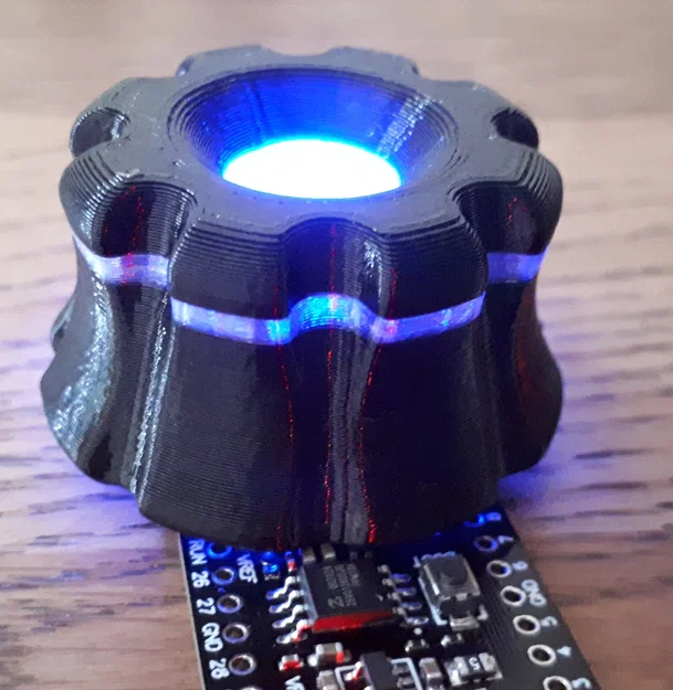 Núm vặn chiết áp (potentiometer knob) 6mm tích hợp đèn LED sang trọng - Image 2