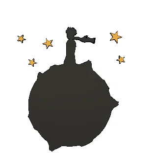 Mô hình 3D trang trí tường Hoàng Tử Bé (Le Petit Prince) tuyệt đẹp