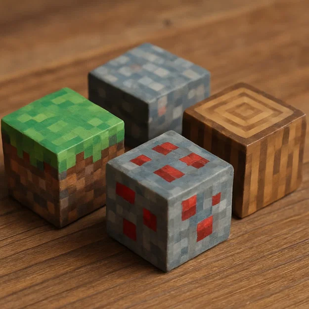Khối Nam Châm Minecraft 20x20mm – Magnetic Puzzle hoặc Desk Toy - Image 1