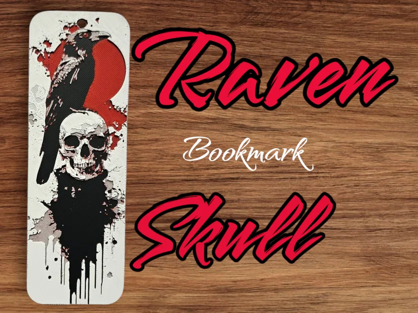 Raven & Skull - Bookmark (Dấu trang Quạ & Đầu lâu) - Image 1