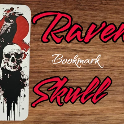 Raven & Skull - Bookmark (Dấu trang Quạ & Đầu lâu)