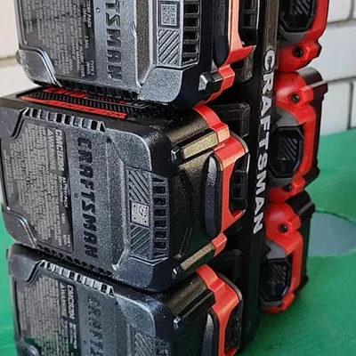 Khay xách pin 6 ngăn Craftsman 20V - Phụ kiện in 3D hữu ích