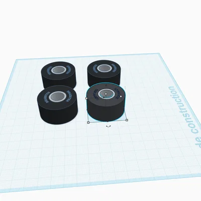 Mô hình bánh xe Dragster in 3D cho xe đua mô hình