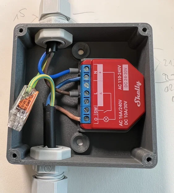 Hộp Junction Box cho Shelly Plus 1PM (gắn tường) 80x80mm - Image 2