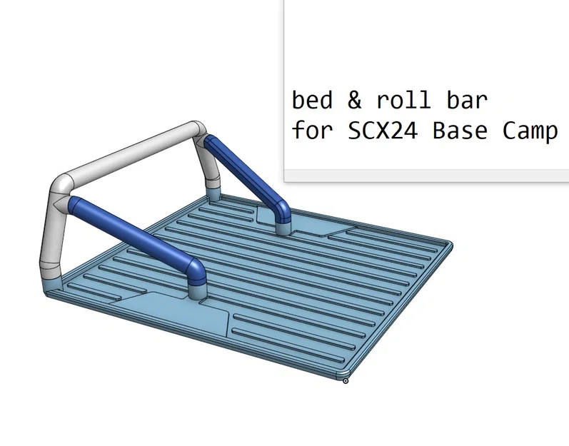 Thùng sau (Bed) & Roll Bar cho Axial RC SCX24 Base Camp - Image 1