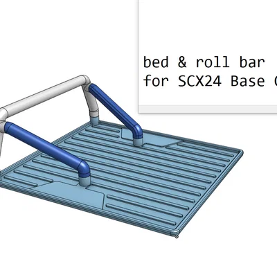 Thùng sau (Bed) & Roll Bar cho Axial RC SCX24 Base Camp