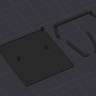 Thùng sau (Bed) & Roll Bar cho Axial RC SCX24 Base Camp
