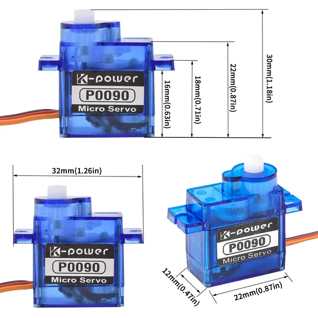 Mô hình 3D Servo K-Power P0090 hỗ trợ thiết kế CAD chuyên nghiệp - Image 1