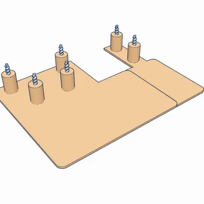Kato Power Pack Plateau (Bệ gắn dưới bàn cho Power Pack & 3 turnout controller)