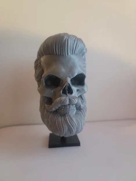 Mô hình hộp sọ phong cách sành điệu Hair Skull in 3D cực chất - Image 1