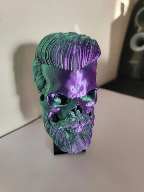 Mô hình hộp sọ phong cách sành điệu Hair Skull in 3D cực chất - Image 2