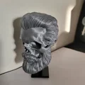 Mô hình hộp sọ phong cách sành điệu Hair Skull in 3D cực chất - Thumbnail 3