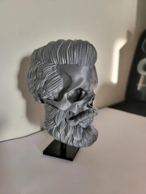 Mô hình hộp sọ phong cách sành điệu Hair Skull in 3D cực chất - Image 4