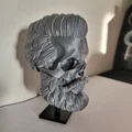 Mô hình hộp sọ phong cách sành điệu Hair Skull in 3D cực chất - Thumbnail 4