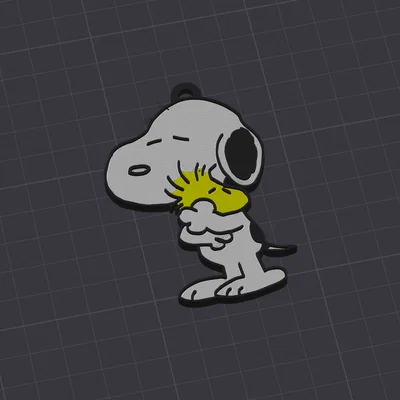 Móc khóa 3D Snoopy và Woodstock: Hướng dẫn in chi tiết