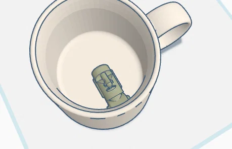Mô hình Moai in cup 3D - Đồ trang trí bàn làm việc độc lạ - Image 1