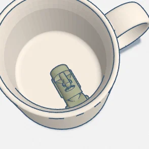Mô hình Moai in cup 3D - Đồ trang trí bàn làm việc độc lạ
