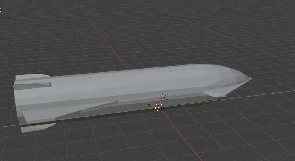 Mô hình tàu vũ trụ Starship phong cách Low Poly cực dễ in 3D - Image 1