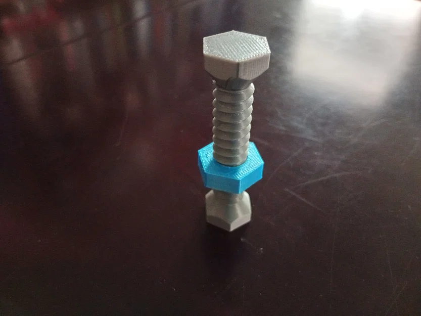 Mô hình đồ chơi Impossible Hex Nut in 3D xoay mượt mà - Image 1