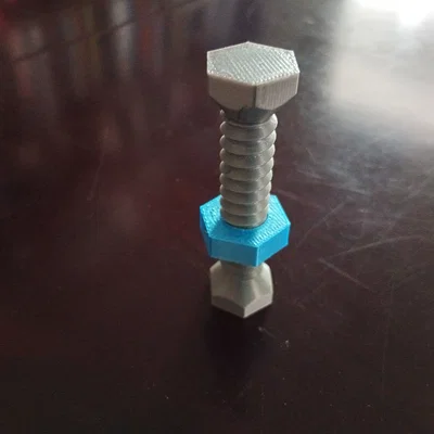 Mô hình đồ chơi Impossible Hex Nut in 3D xoay mượt mà