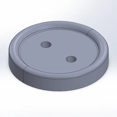Mẫu in 3D nút áo tròn 2 lỗ cổ điển (Knoflík) cho quần áo