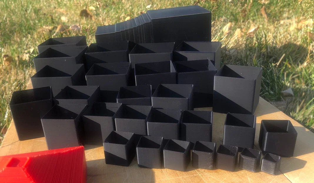 Hộp lồng nhau kèm nắp (OpenSCAD) – 42 box & lid - Image 3