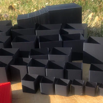 Hộp lồng nhau kèm nắp (OpenSCAD) – 42 box & lid