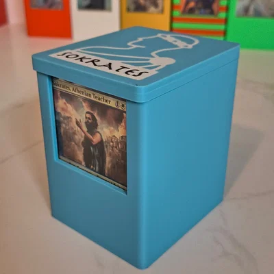 Hộp đựng Commander deck double sleeve tối giản, nắp snap lid