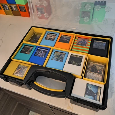 Hộp đựng Commander deck double sleeve tối giản, nắp snap lid